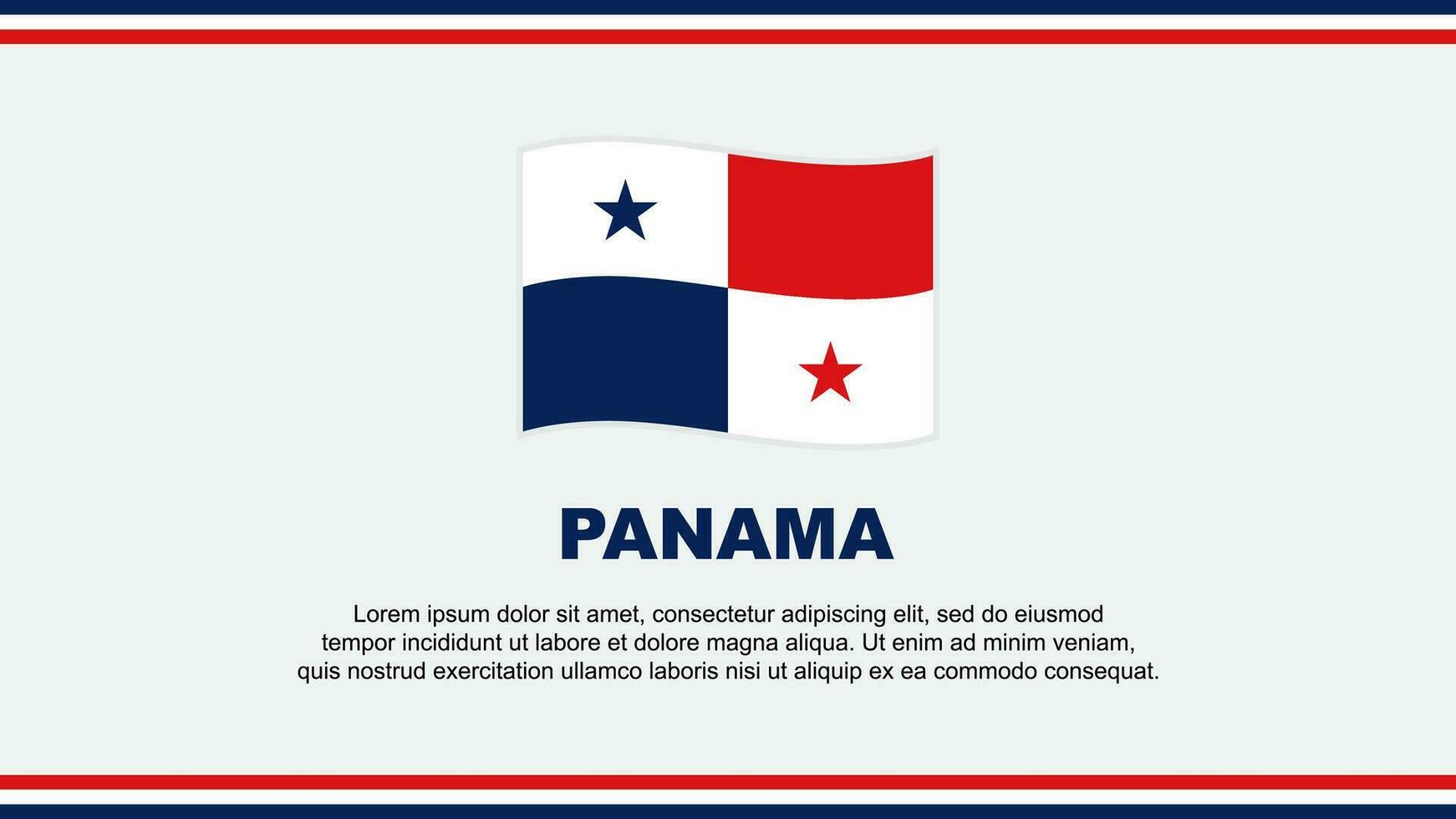 Panama vlag abstract achtergrond ontwerp sjabloon. Panama onafhankelijkheid dag banier sociaal media vector illustratie. Panama ontwerp