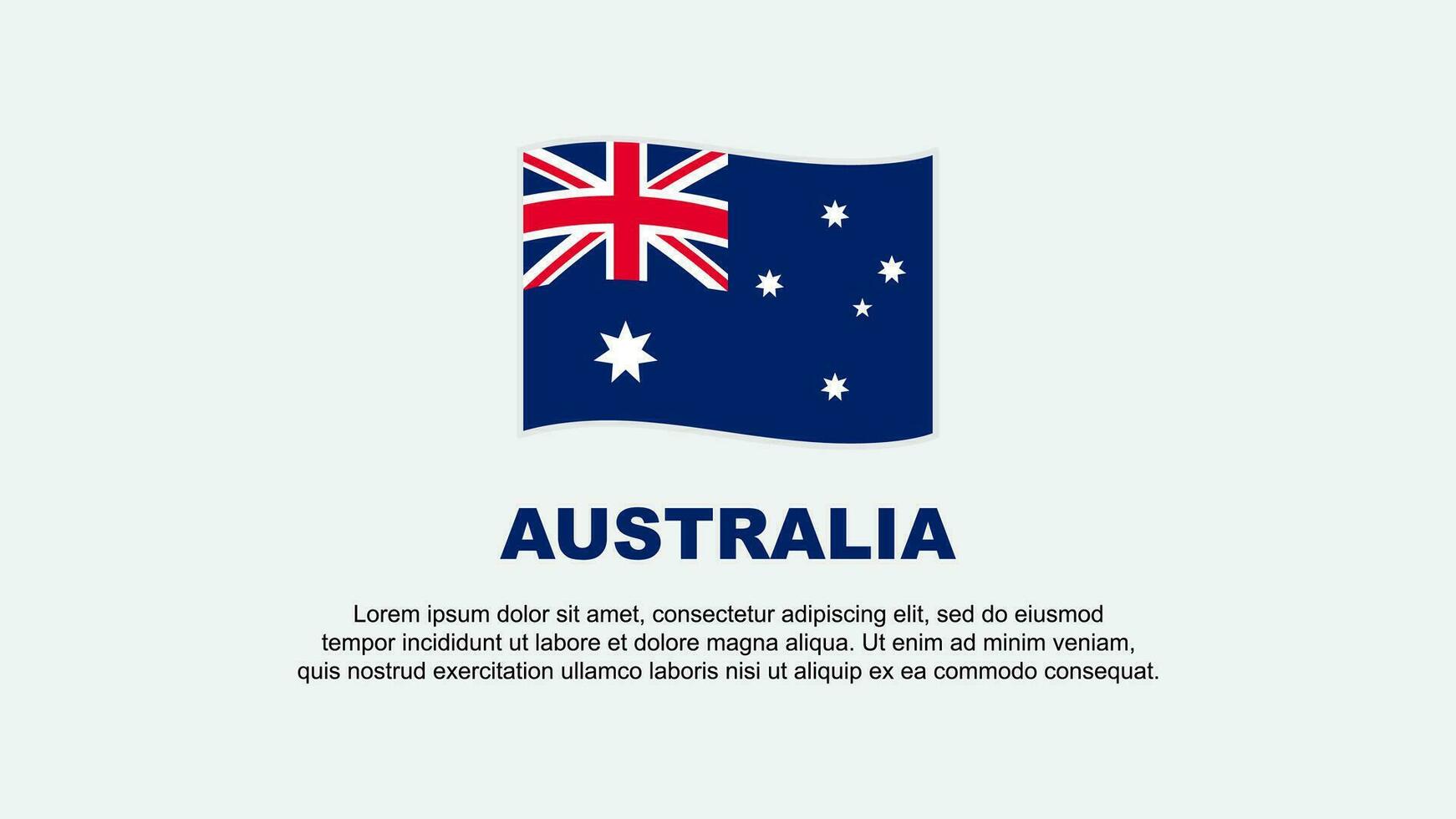 Australië vlag abstract achtergrond ontwerp sjabloon. Australië onafhankelijkheid dag banier sociaal media vector illustratie. Australië achtergrond