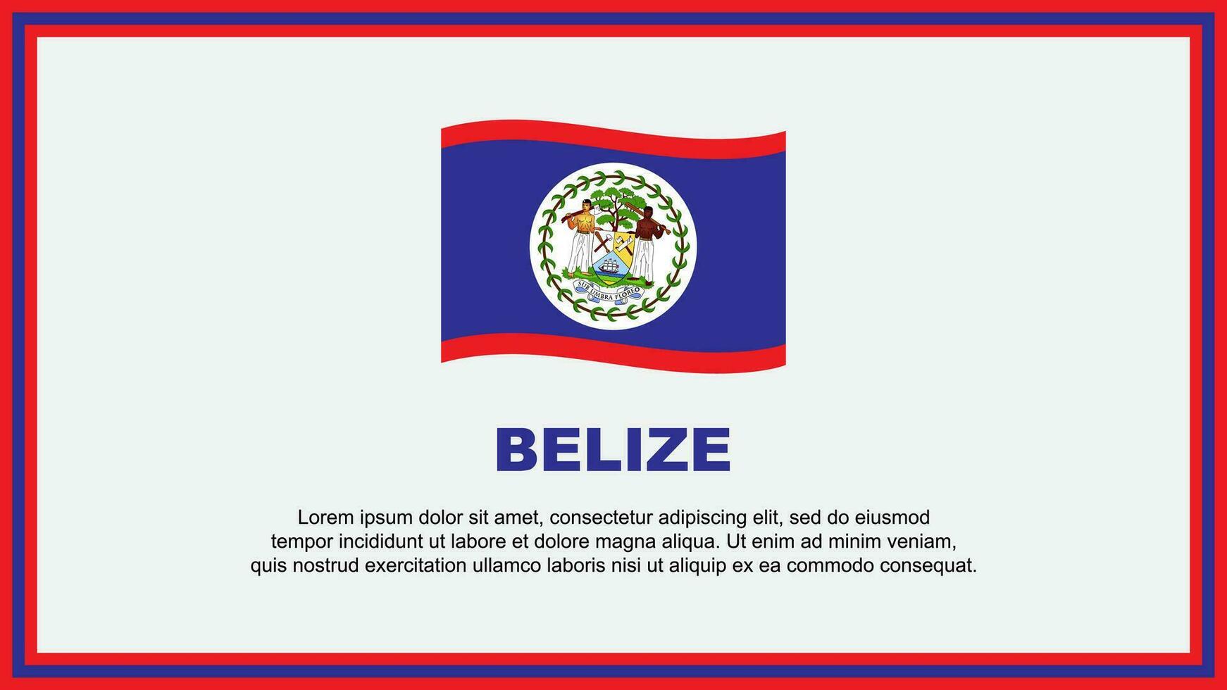 Belize vlag abstract achtergrond ontwerp sjabloon. Belize onafhankelijkheid dag banier sociaal media vector illustratie. Belize banier