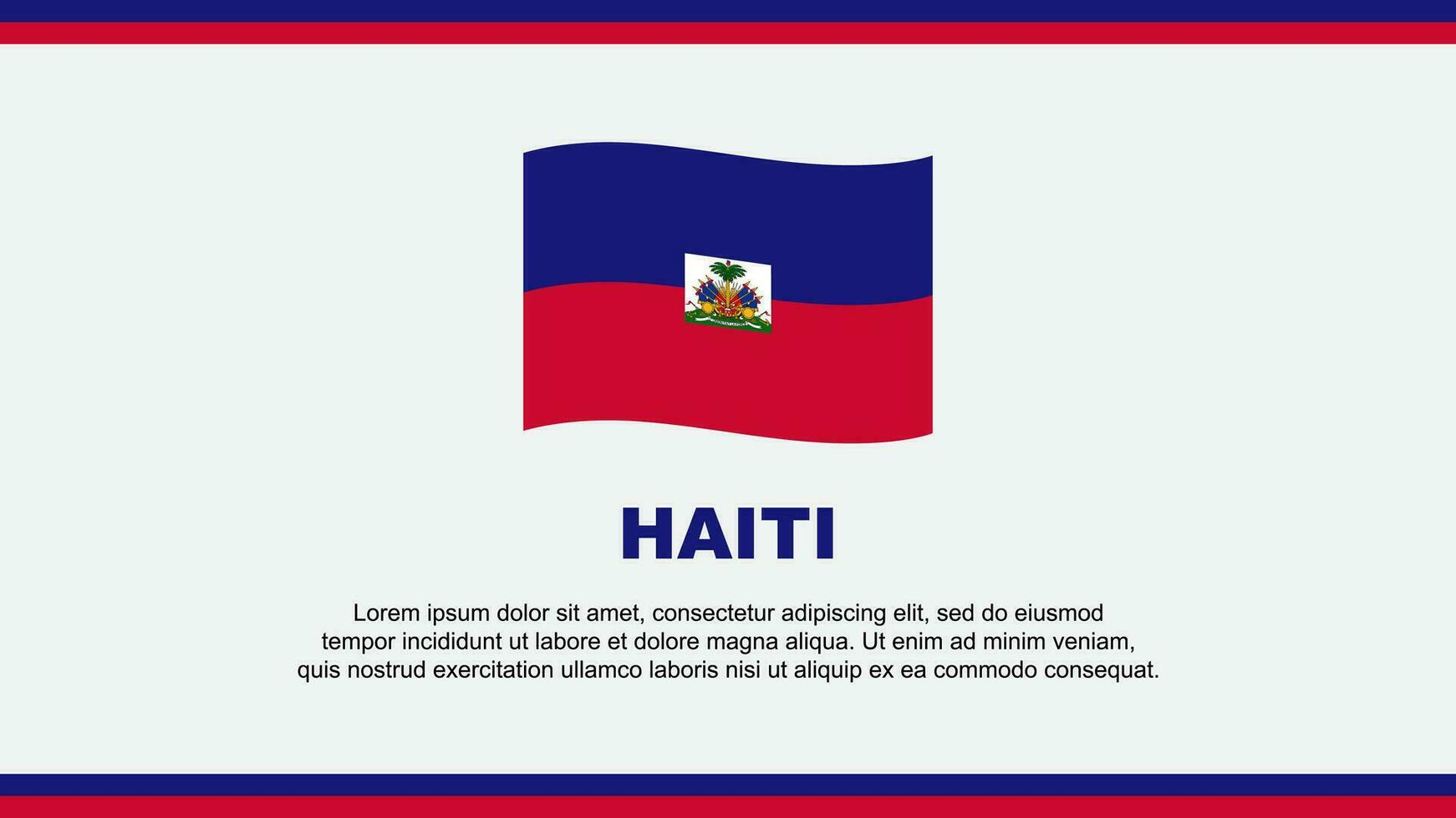 Haïti vlag abstract achtergrond ontwerp sjabloon. Haïti onafhankelijkheid dag banier sociaal media vector illustratie. Haïti ontwerp