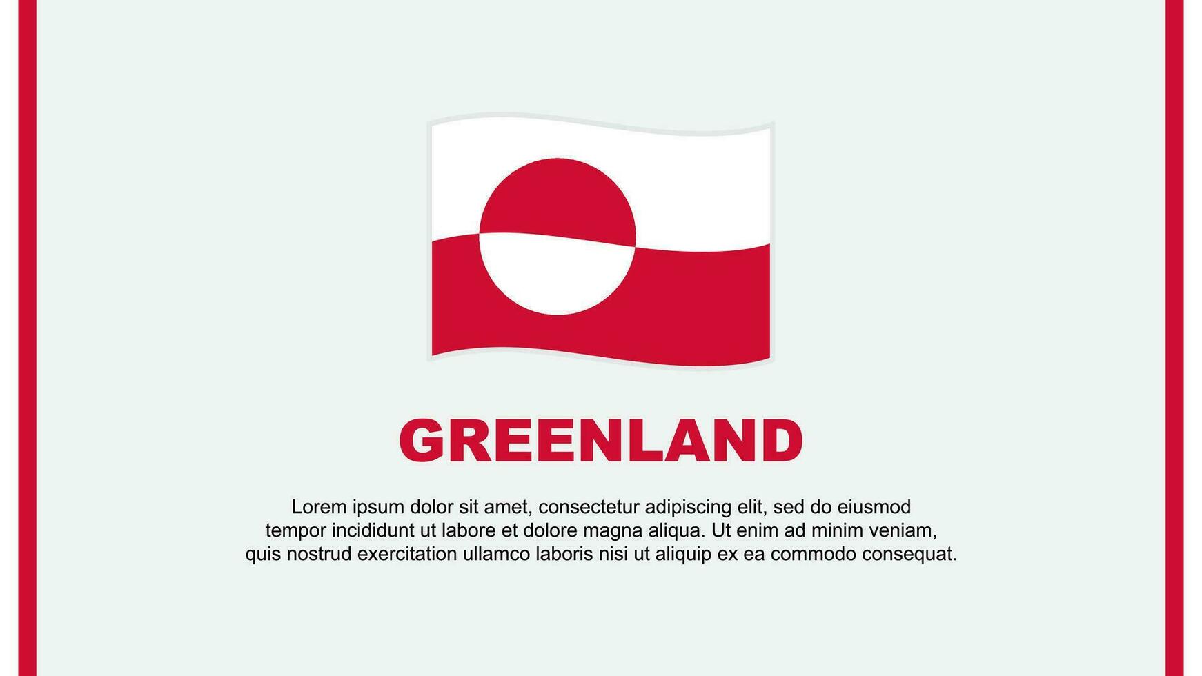 Groenland vlag abstract achtergrond ontwerp sjabloon. Groenland onafhankelijkheid dag banier sociaal media vector illustratie. Groenland tekenfilm