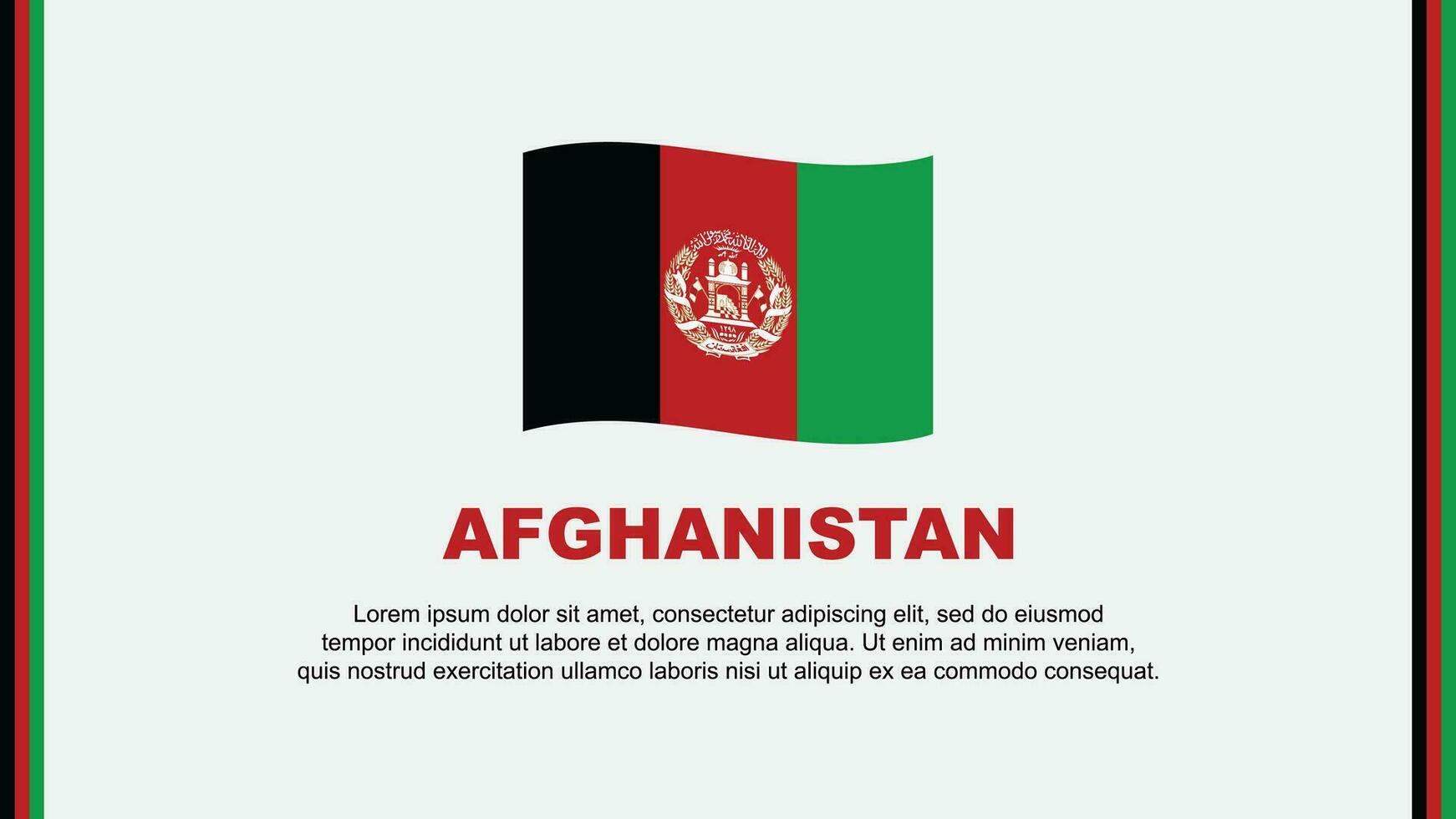 afghanistan vlag abstract achtergrond ontwerp sjabloon. afghanistan onafhankelijkheid dag banier sociaal media vector illustratie. afghanistan tekenfilm