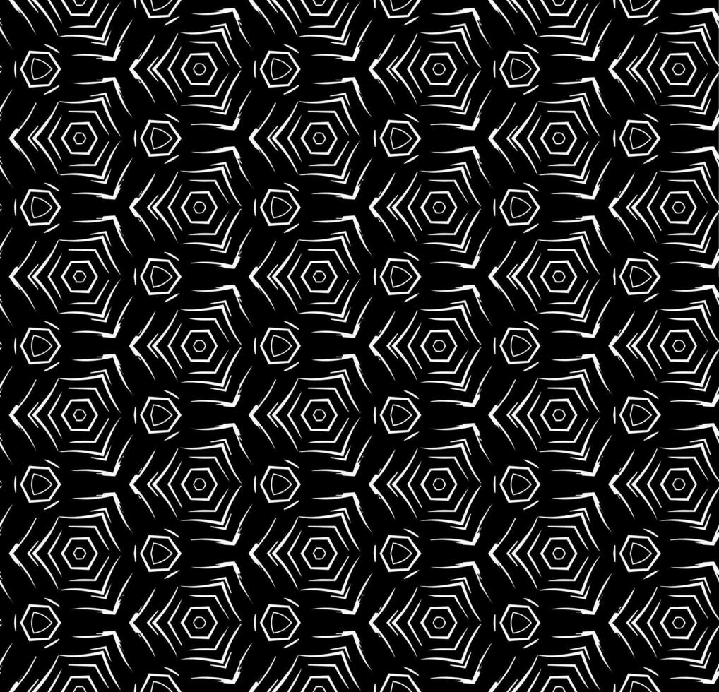 zwart en wit naadloos abstract patroon. achtergrond en achtergrond. grijswaarden sier- ontwerp. mozaïek- ornamenten. vector grafisch illustratie.