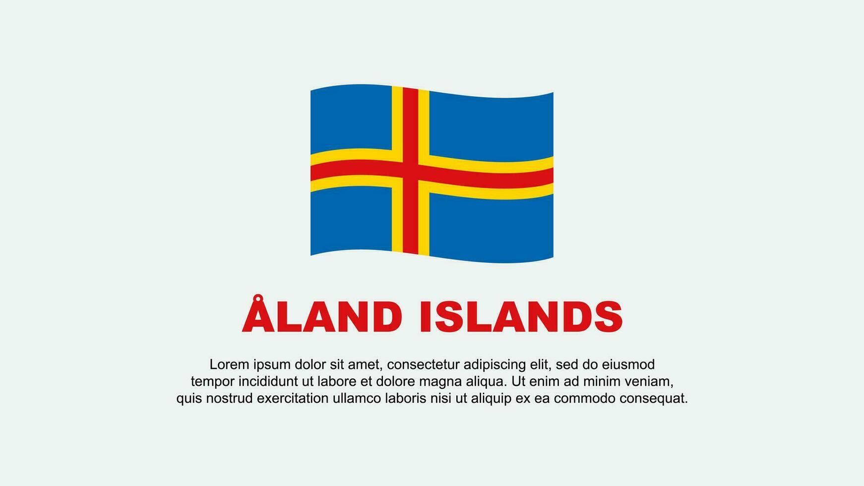 een land eilanden vlag abstract achtergrond ontwerp sjabloon. een land eilanden onafhankelijkheid dag banier sociaal media vector illustratie. een land eilanden achtergrond