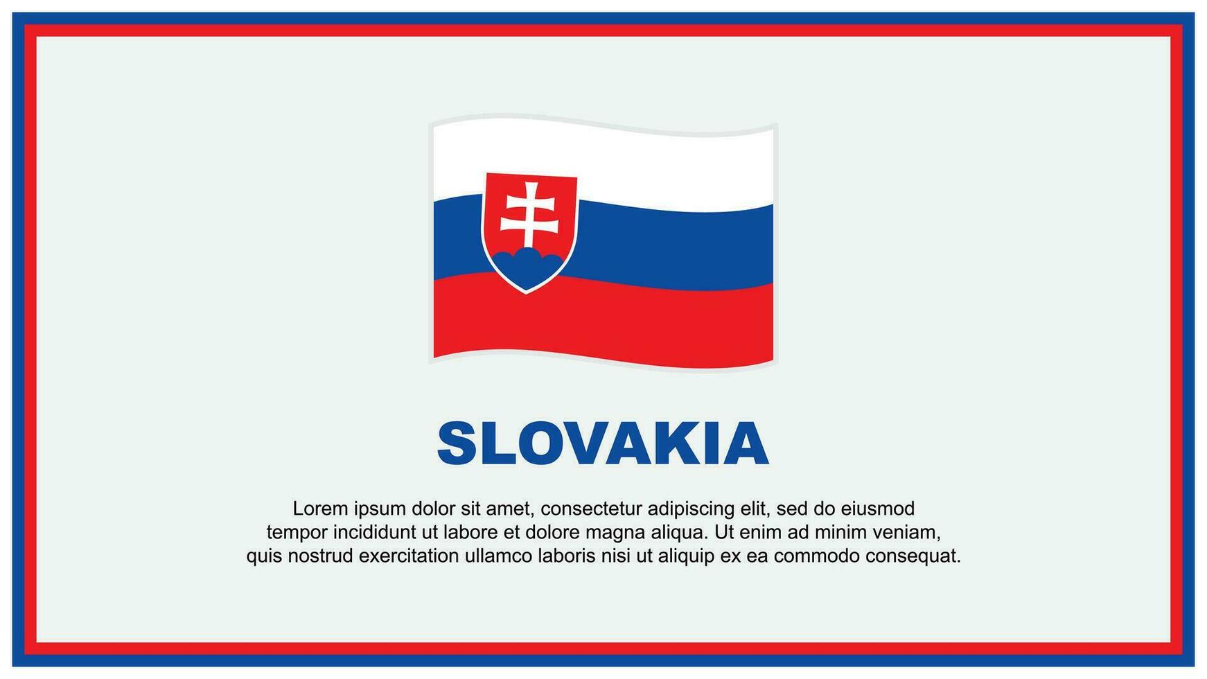 Slowakije vlag abstract achtergrond ontwerp sjabloon. Slowakije onafhankelijkheid dag banier sociaal media vector illustratie. Slowakije banier