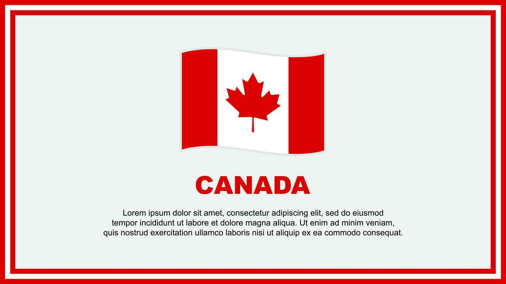 Canada vlag abstract achtergrond ontwerp sjabloon. Canada onafhankelijkheid dag banier sociaal media vector illustratie. Canada banier