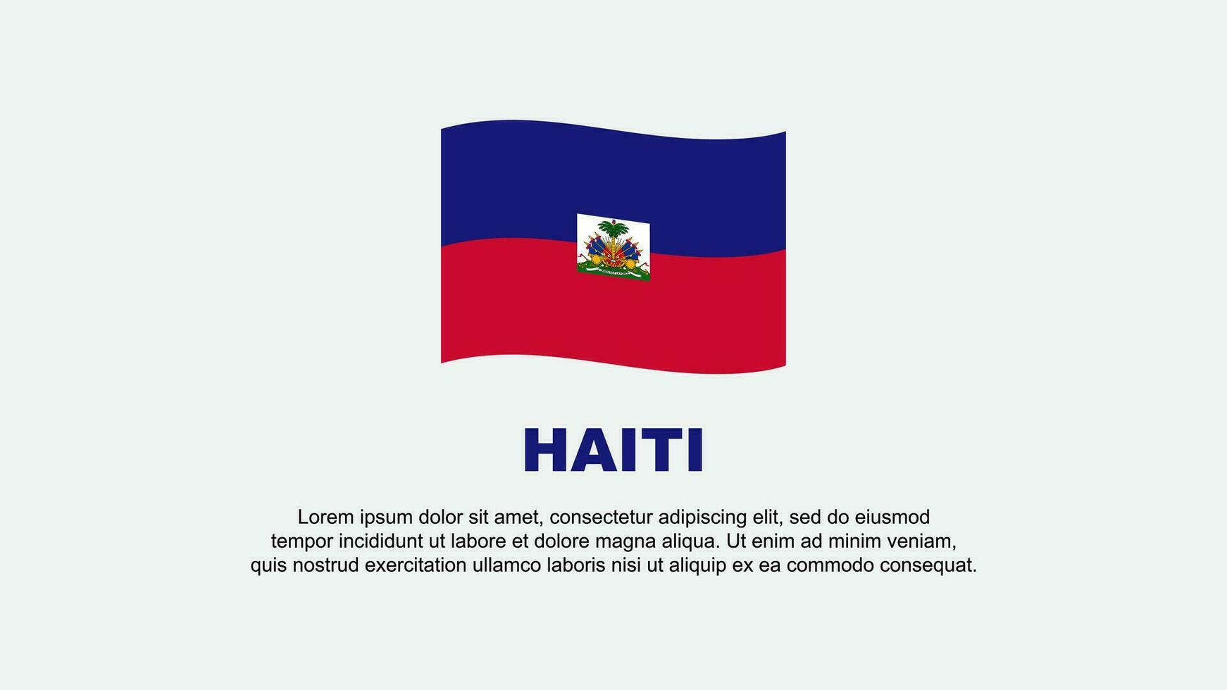 Haïti vlag abstract achtergrond ontwerp sjabloon. Haïti onafhankelijkheid dag banier sociaal media vector illustratie. Haïti achtergrond