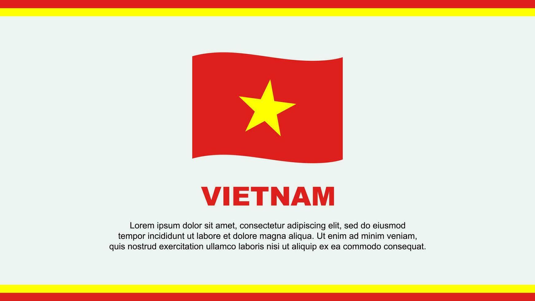 Vietnam vlag abstract achtergrond ontwerp sjabloon. Vietnam onafhankelijkheid dag banier sociaal media vector illustratie. Vietnam ontwerp