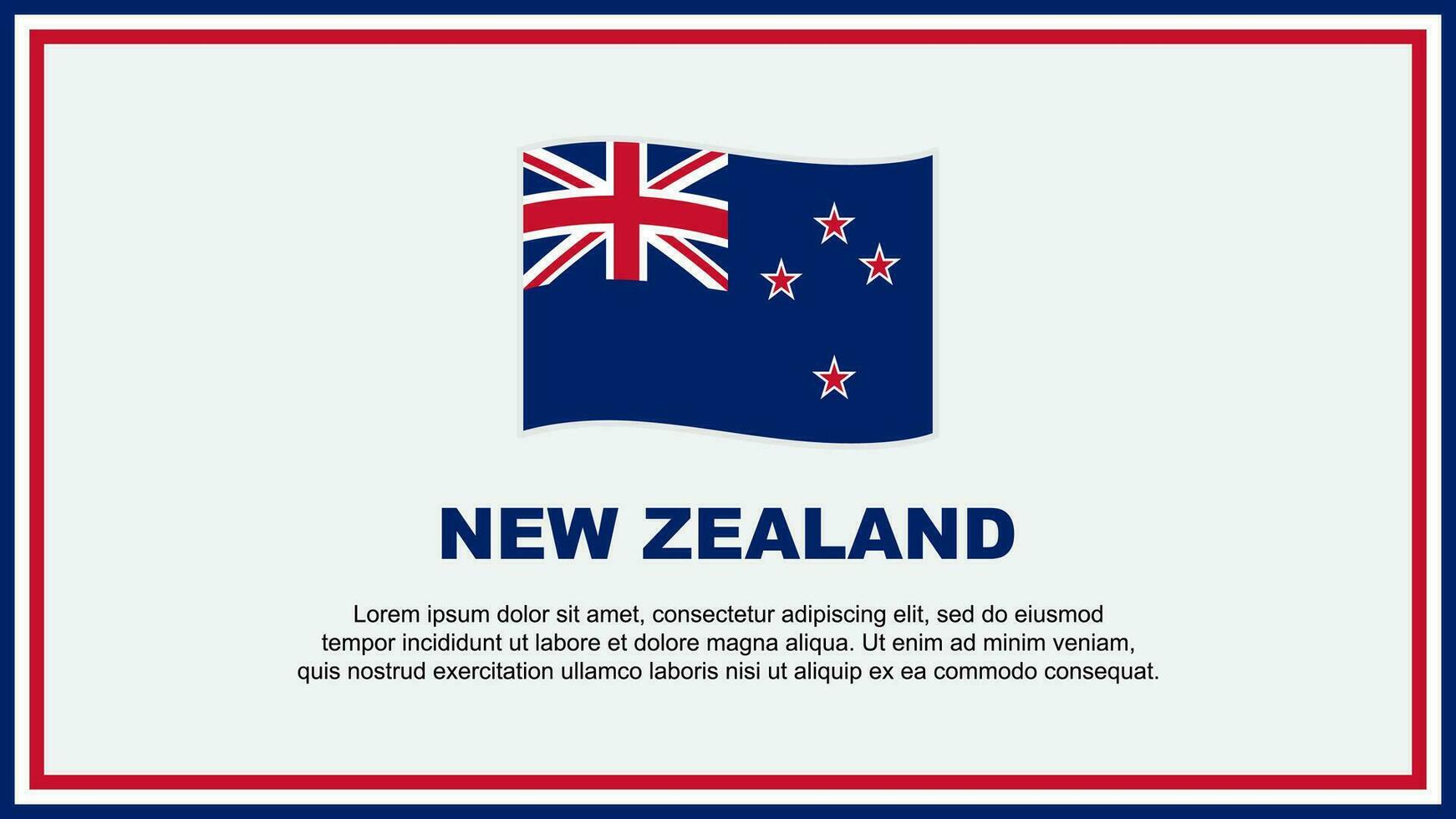 nieuw Zeeland vlag abstract achtergrond ontwerp sjabloon. nieuw Zeeland onafhankelijkheid dag banier sociaal media vector illustratie. nieuw Zeeland banier