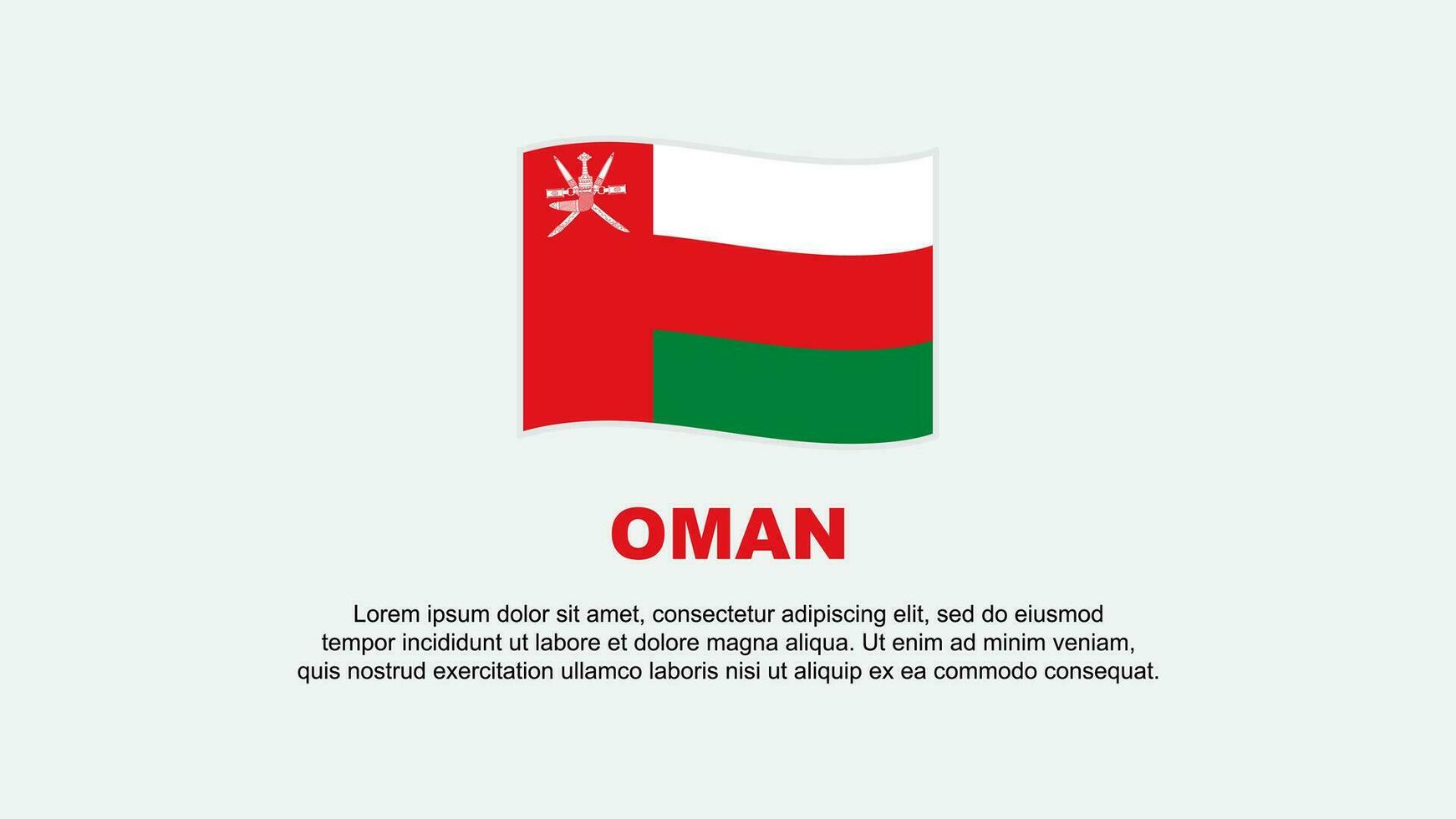 Oman vlag abstract achtergrond ontwerp sjabloon. Oman onafhankelijkheid dag banier sociaal media vector illustratie. Oman achtergrond