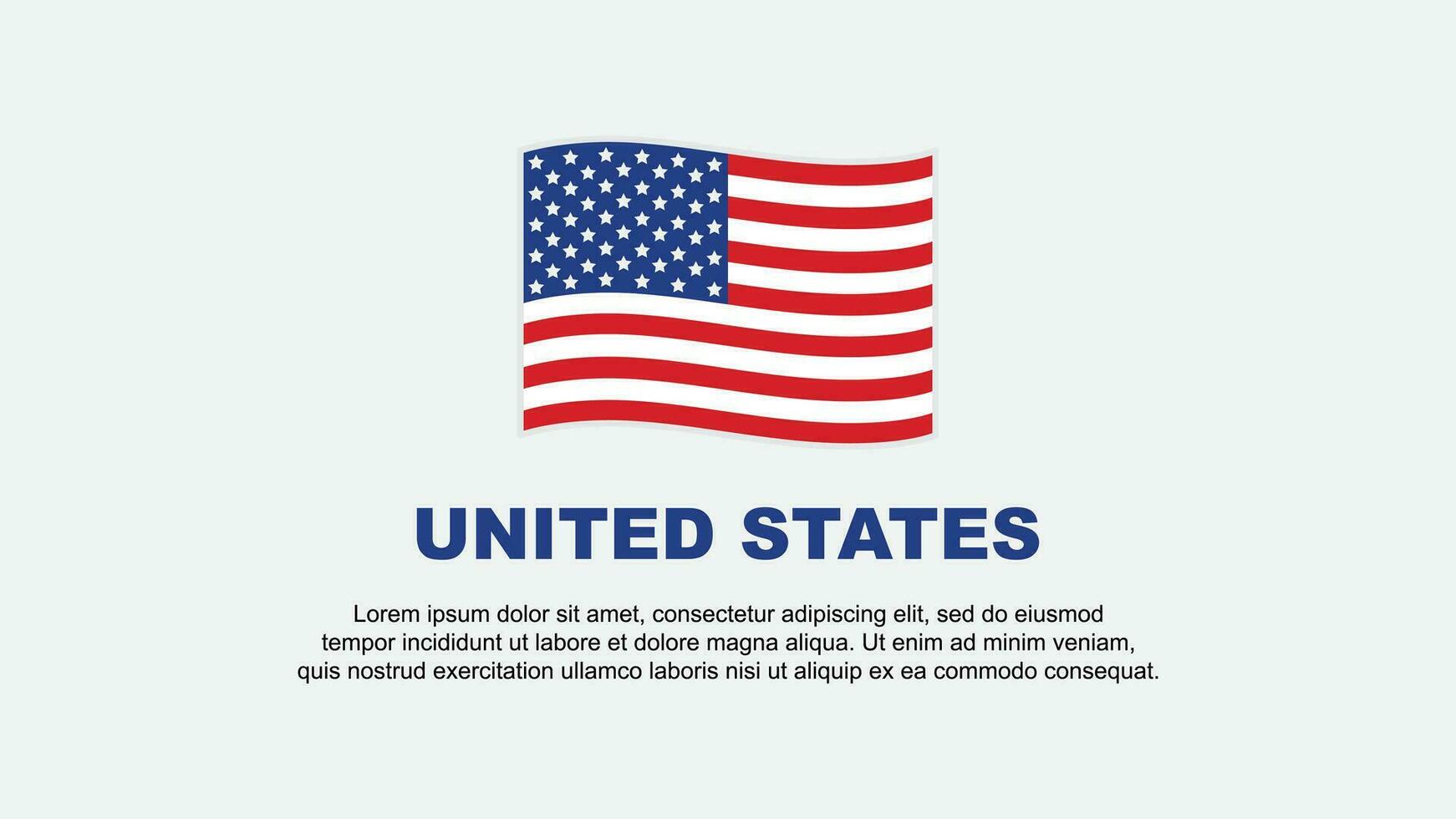 Verenigde staten vlag abstract achtergrond ontwerp sjabloon. Verenigde staten onafhankelijkheid dag banier sociaal media vector illustratie. Verenigde staten achtergrond