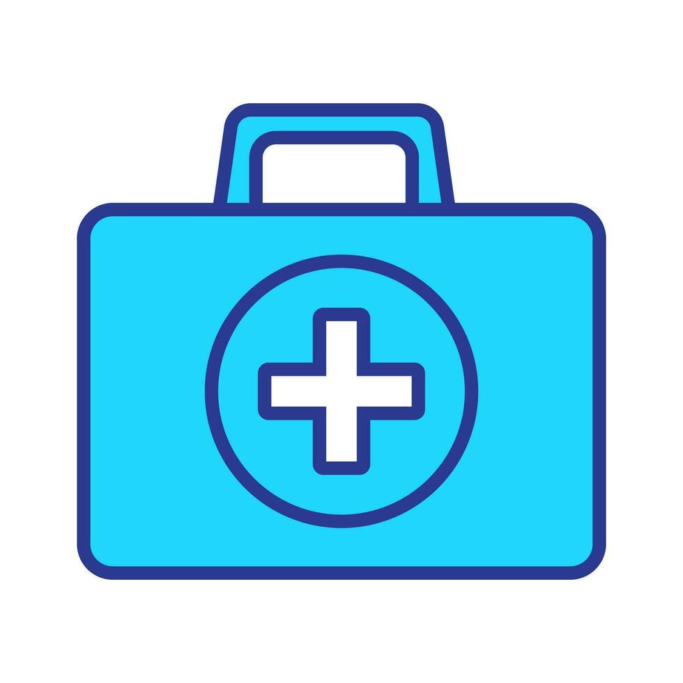 eerste steun doos icoon. eerste steun uitrusting, medisch zorg zak icoon symbool. vector illustratie.