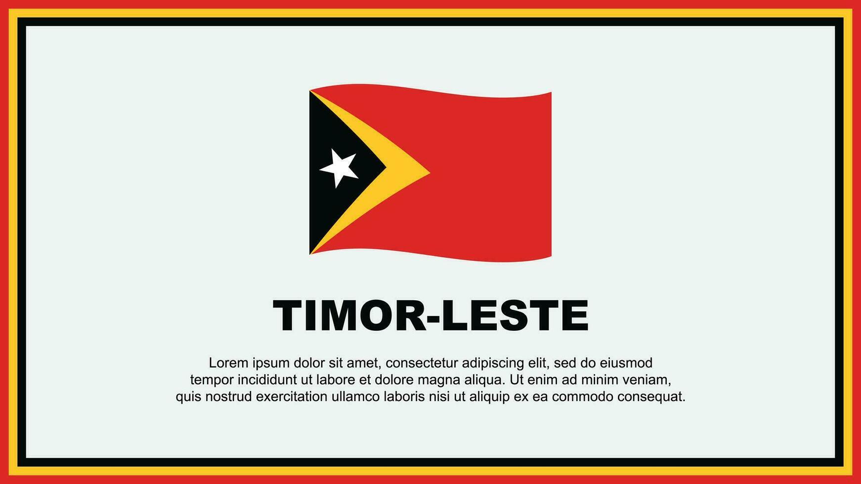 Timor leste vlag abstract achtergrond ontwerp sjabloon. Timor leste onafhankelijkheid dag banier sociaal media vector illustratie. Timor leste banier