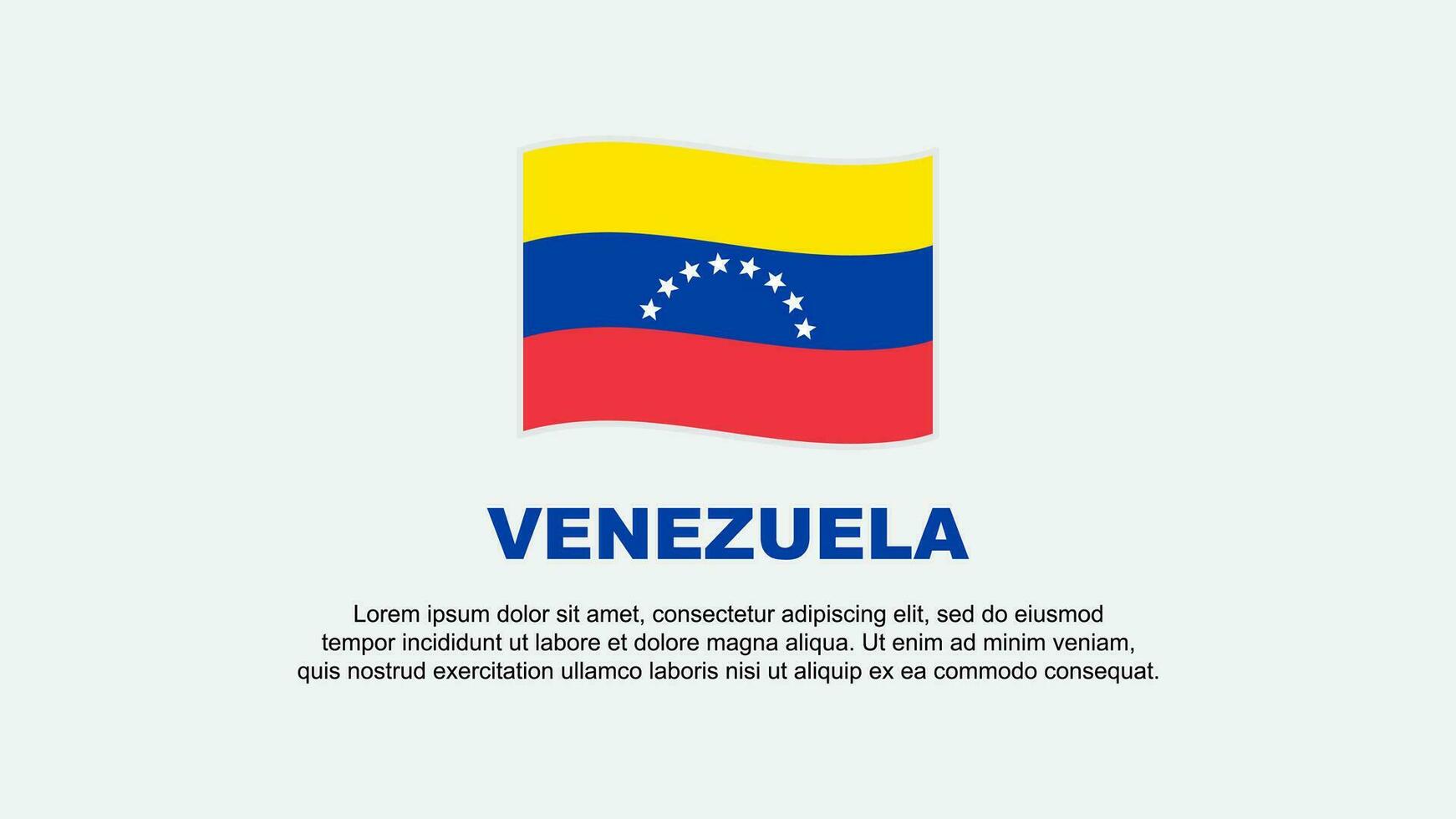 Venezuela vlag abstract achtergrond ontwerp sjabloon. Venezuela onafhankelijkheid dag banier sociaal media vector illustratie. Venezuela achtergrond
