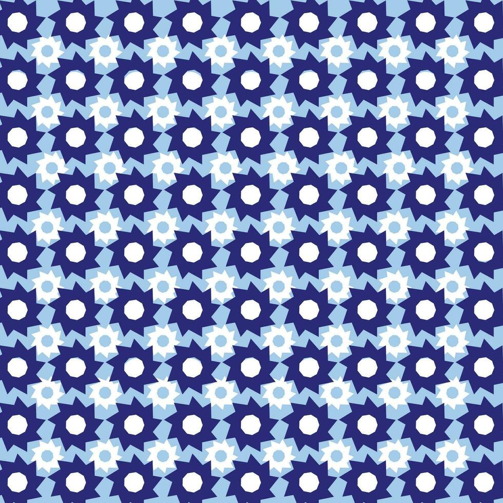 stekelig scherp bloem bloemblad shuriken Leuk vinden vector patroon illustratie geïsoleerd Aan plein licht blauw gekleurde achtergrond.