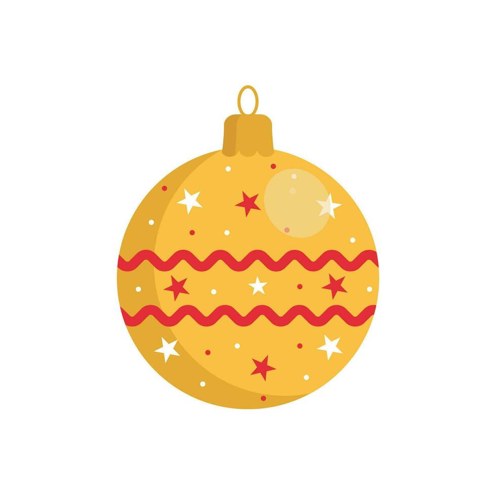 Kerstmis ballen speelgoed- vector vlak. schattig Kerstmis bal decoraties kleurrijk.