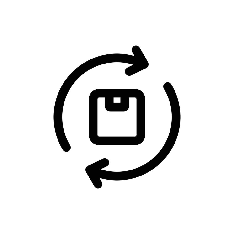 recycle levering icoon in modieus schets stijl geïsoleerd Aan wit achtergrond. recycle levering silhouet symbool voor uw website ontwerp, logo, app, ui. vector illustratie, eps10.
