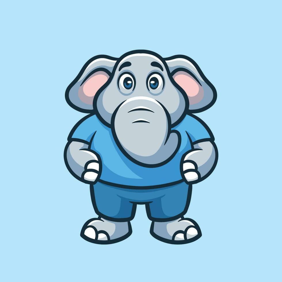 zomer olifant tekenfilm illustratie vector