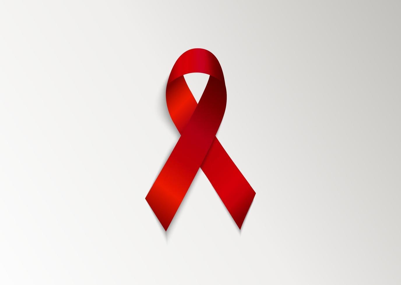 1 december wereld aids dag achtergrond. rood lint teken. vector