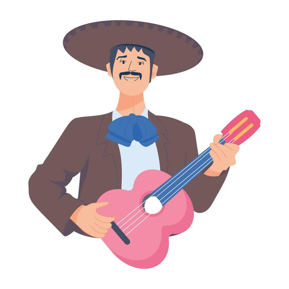 modieus mariachi gitaar vector