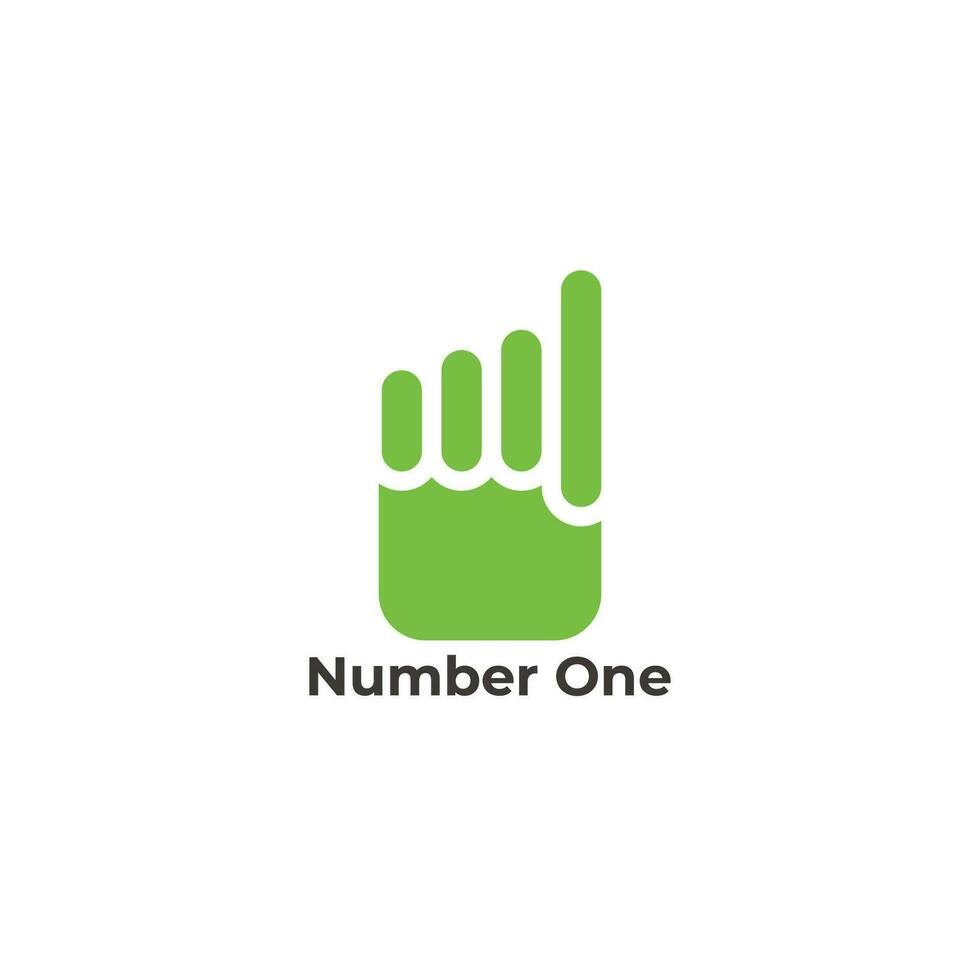 abstract aantal een hand- palm bar tabel financiën symbool logo vector
