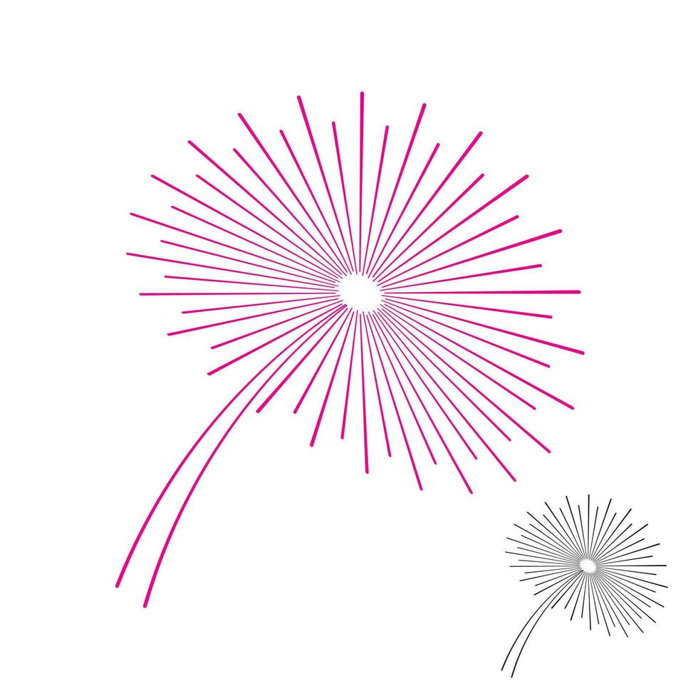 abstrack illustratie van vuurwerk explosie vector. vuurwerk element reeks voor veel evenement vector