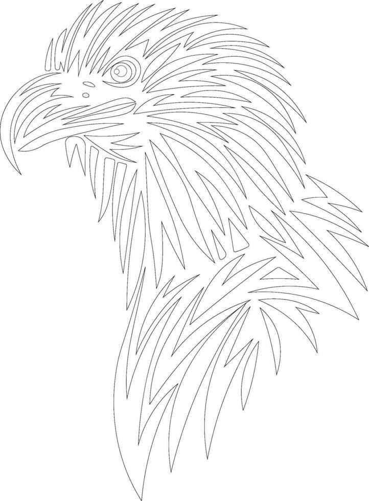 tribal vogel kleur bladzijde vector