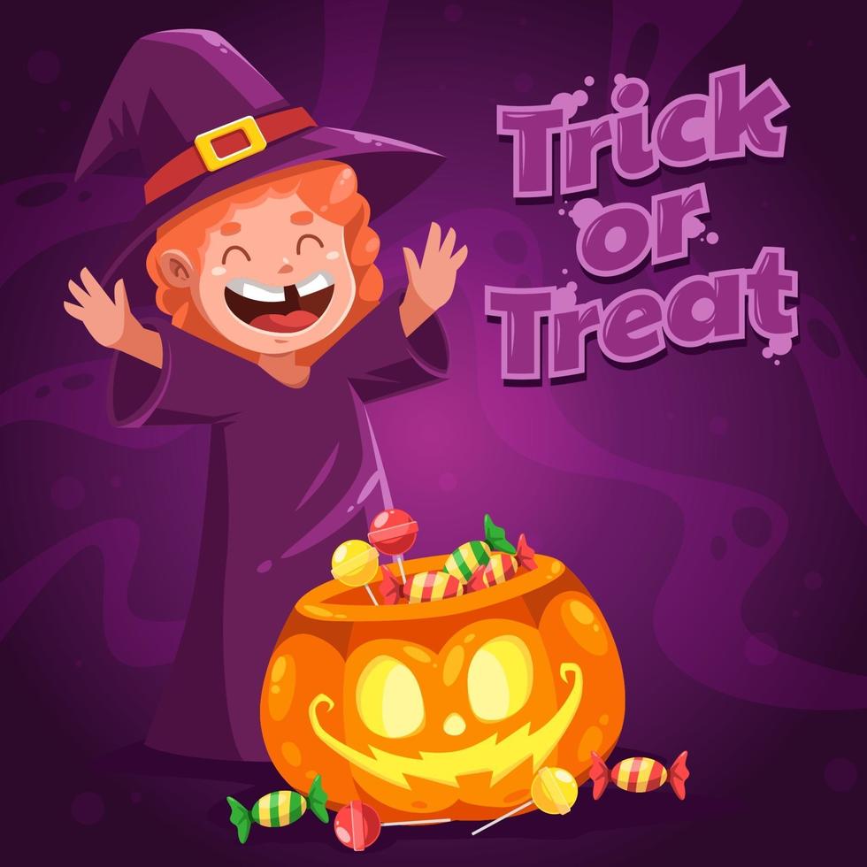 trick or treat-concept vector