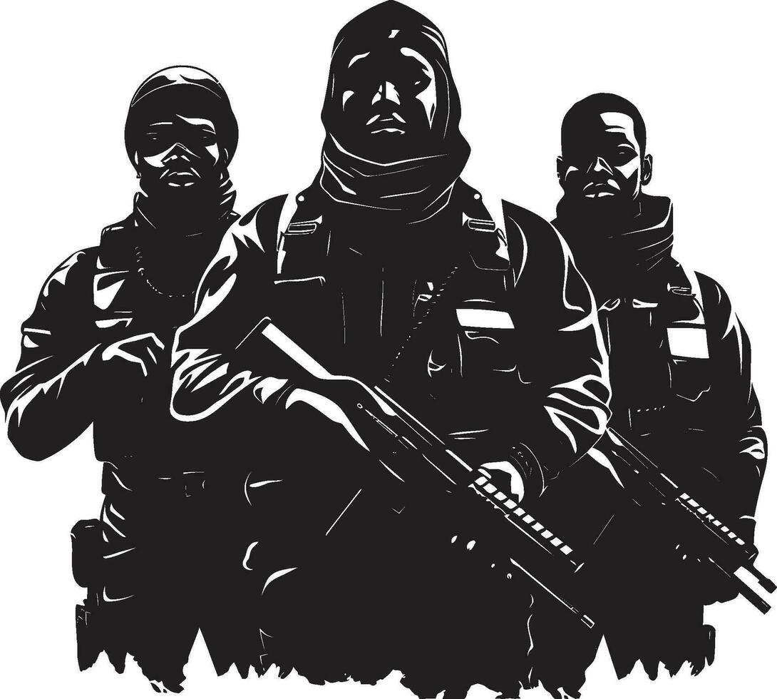 vastberaden soldaten zwart vector afbeelding van stil oplossen onzichtbaar heroes monochromatisch vector eerbetoon naar ongezien beschermers