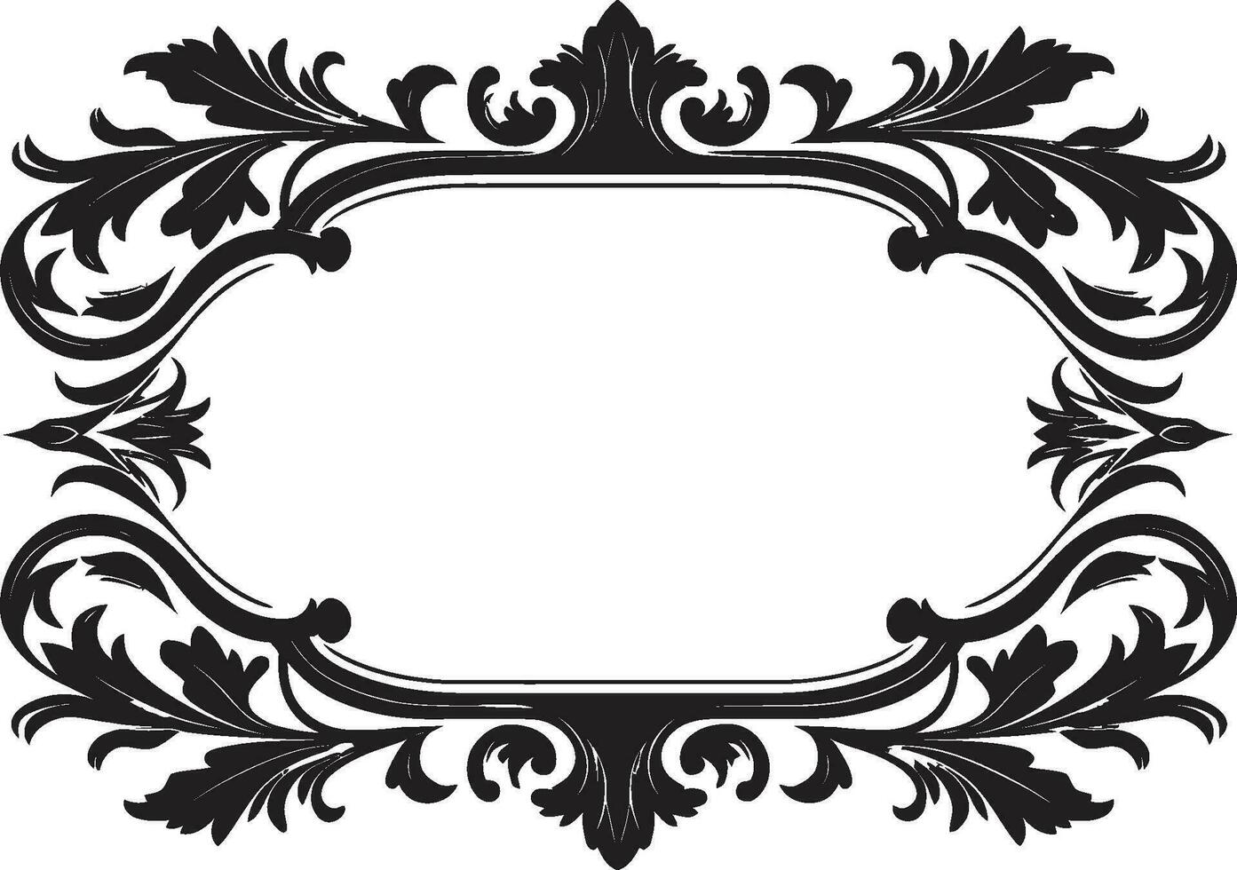 bloesems van grootsheid Koninklijk zwart decoratief uitmuntendheid in vector vorstelijk overvloed monochroom vakmanschap voor de elite royalty