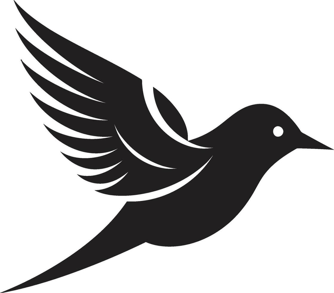 valkerij monogram ontwerp duif silhouet logo vector