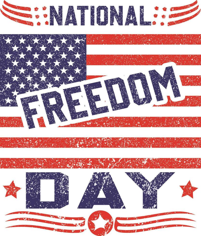nationaal vrijheid dag ontwerp Verenigde Staten van Amerika vector