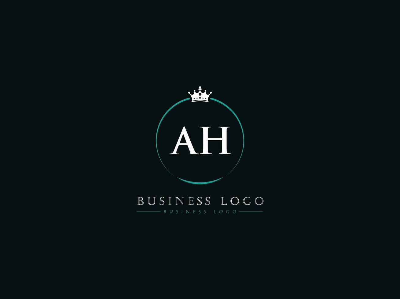 kleurrijk kroon Ah logo afbeelding, modern Ah luxe cirkel brief logo vector