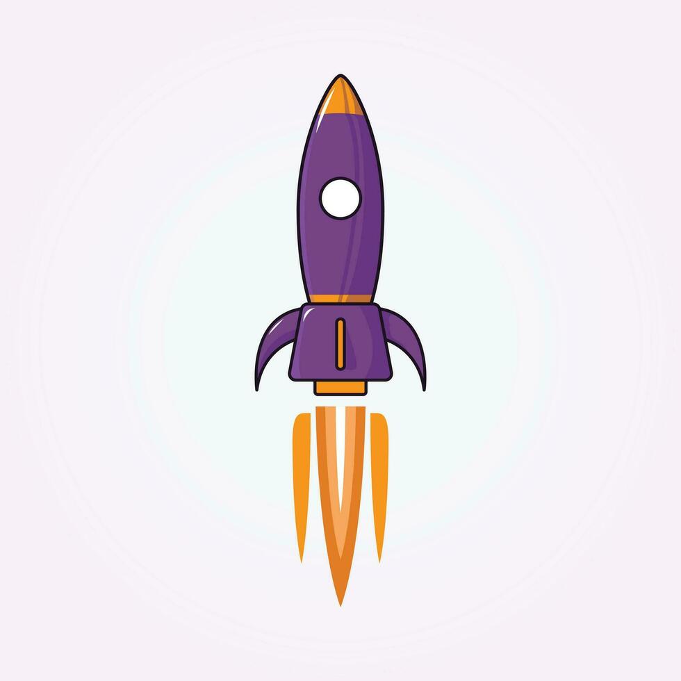 gemakkelijk raket logo gaan naar ruimte, vlak sjabloon voor ruimteschip, astronaut icoon illustratie ontwerp vector