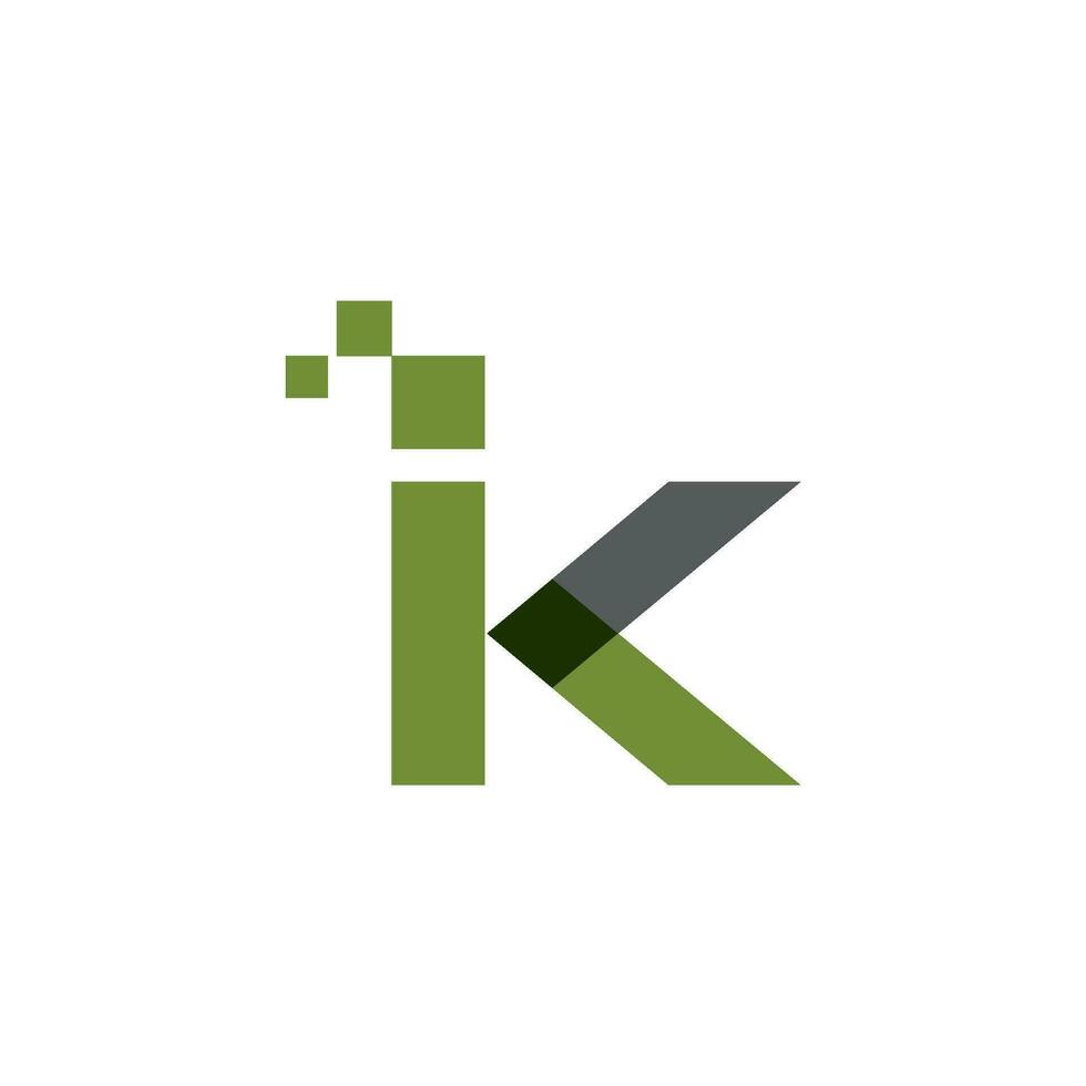 k brief logo sjabloon vector