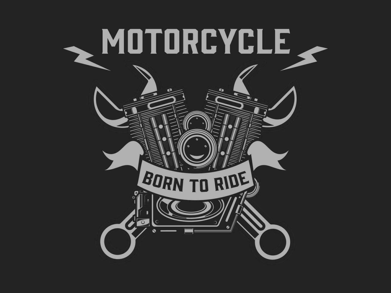 motorfiets t-shirt ontwerp, motorfiets wijnoogst grafiek vector