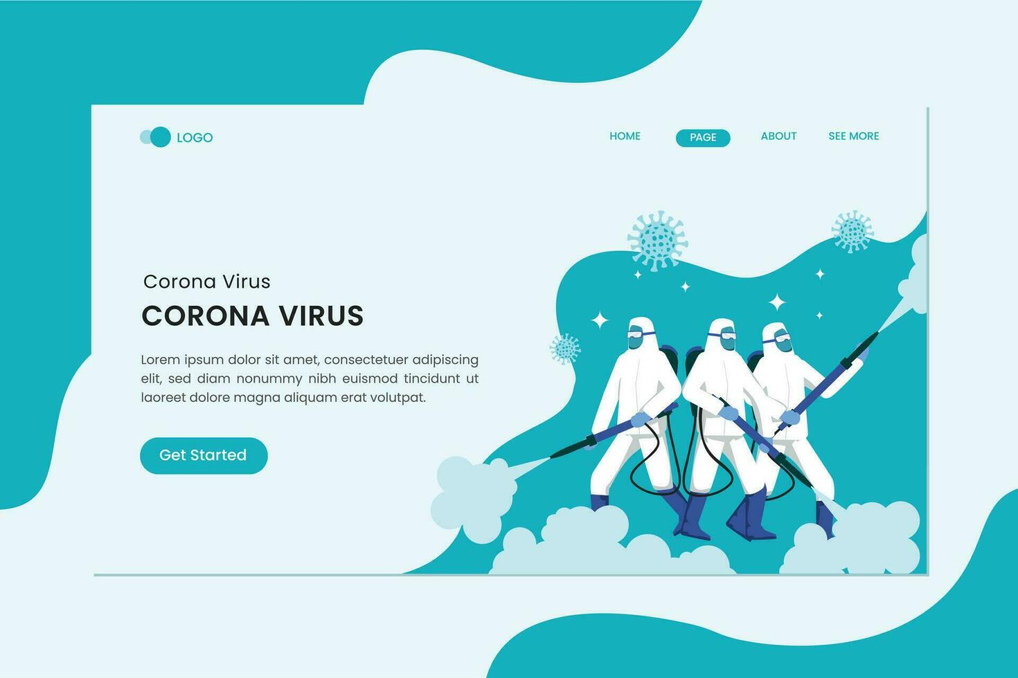 strijd de virus coronavirus vlak concept vector