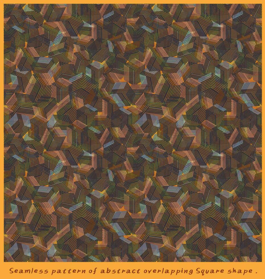 2023 naadloos patroon van abstract overlappende plein vorm vector