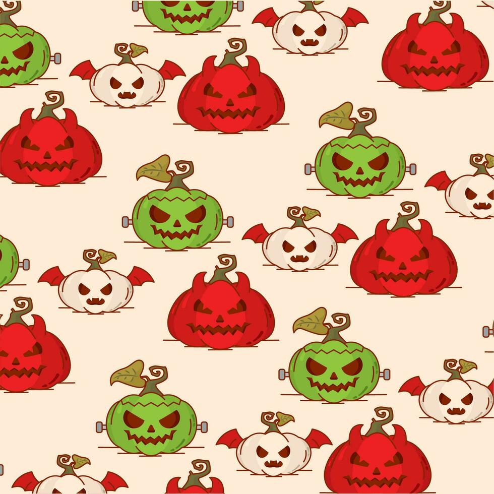 halloween pompoen patroon achtergrond vector illustratie