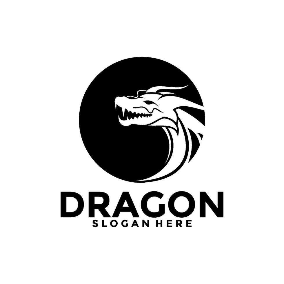 draak logo vector, creatief draak hoofd logo vector sjabloon