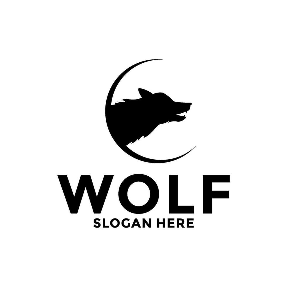 wolf wijnoogst logo vector, boos wolf logo ontwerp sjabloon vector