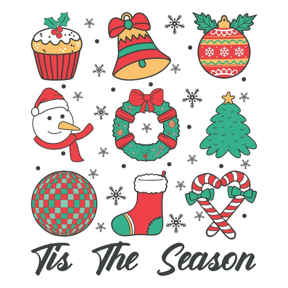 Kerstmis vector t-shirt ontwerp