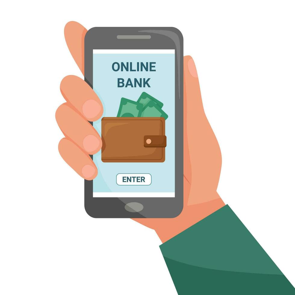 online bank telefoon vector