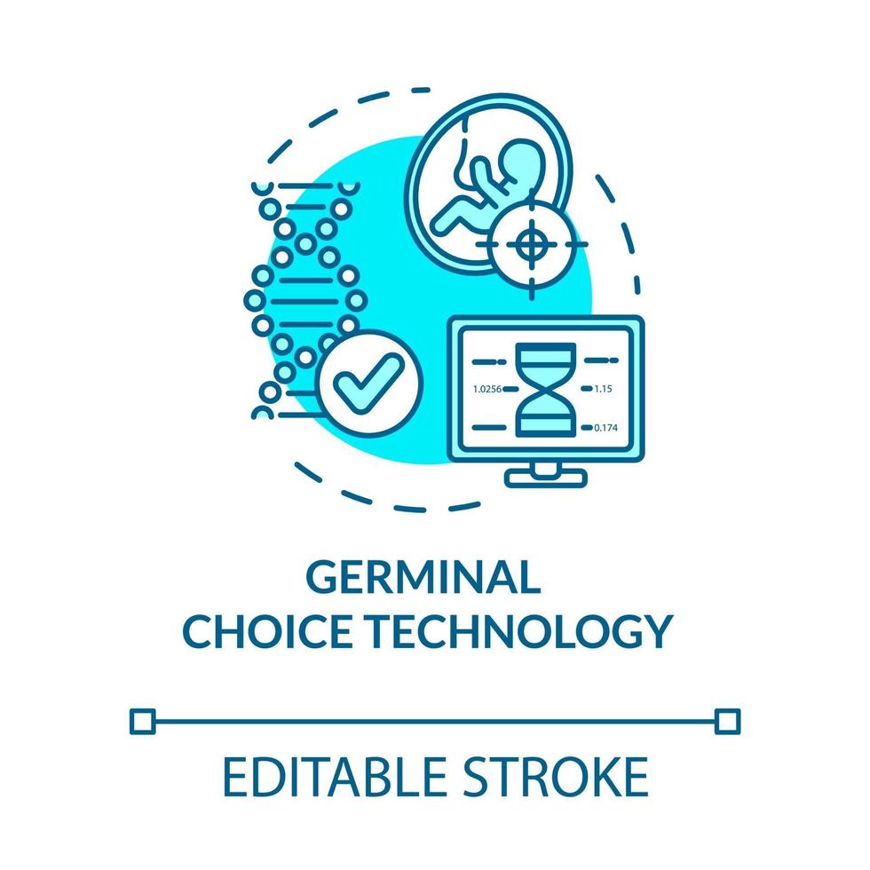 germinal keuze technologie turquoise concept icoon vector