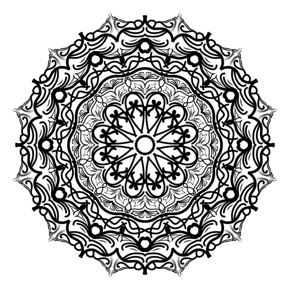 islamitische mandala van meditatie ontspanning arabisch bloemmotief vector