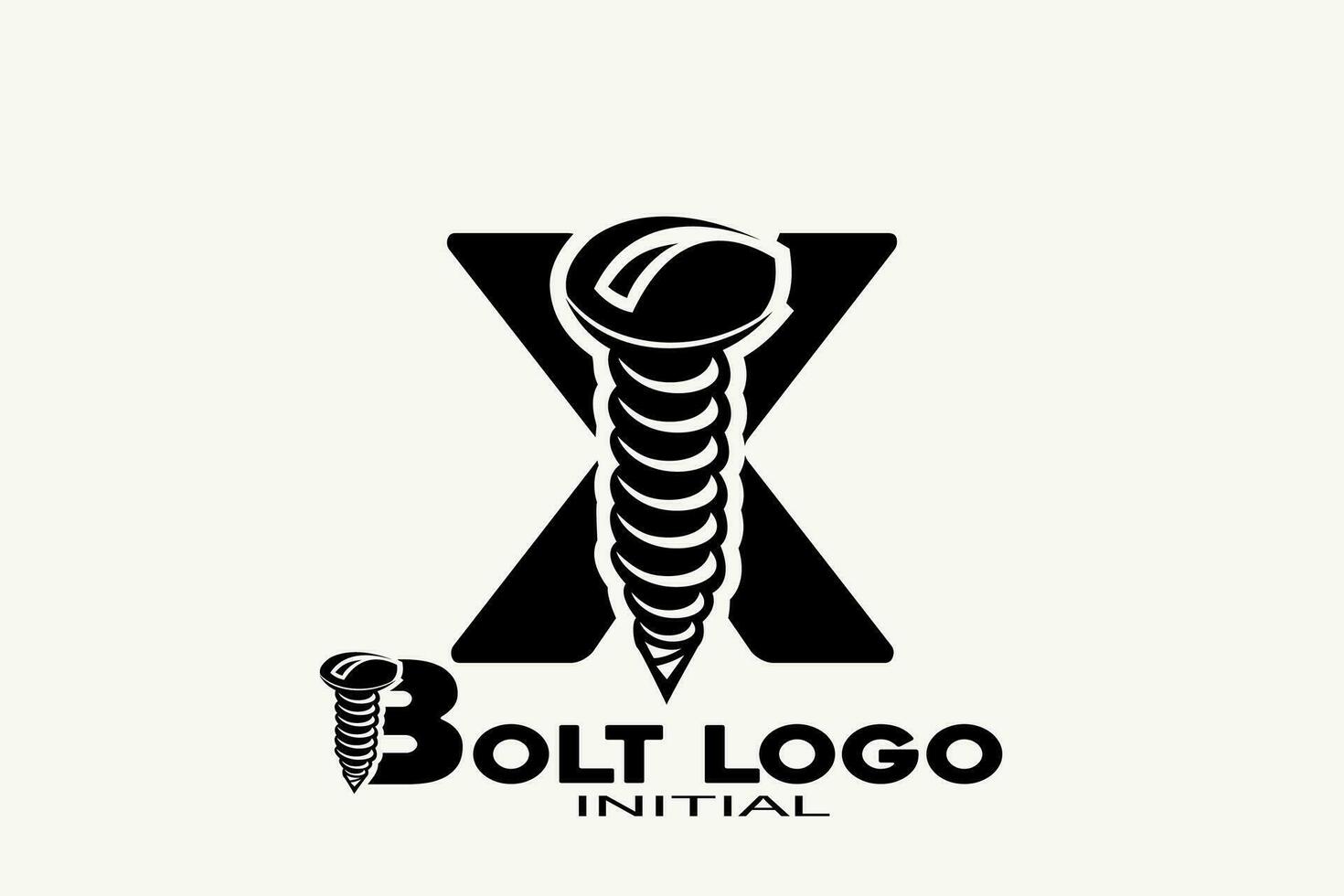 initialen brief X met bout creatief meetkundig modern logo ontwerp. vector