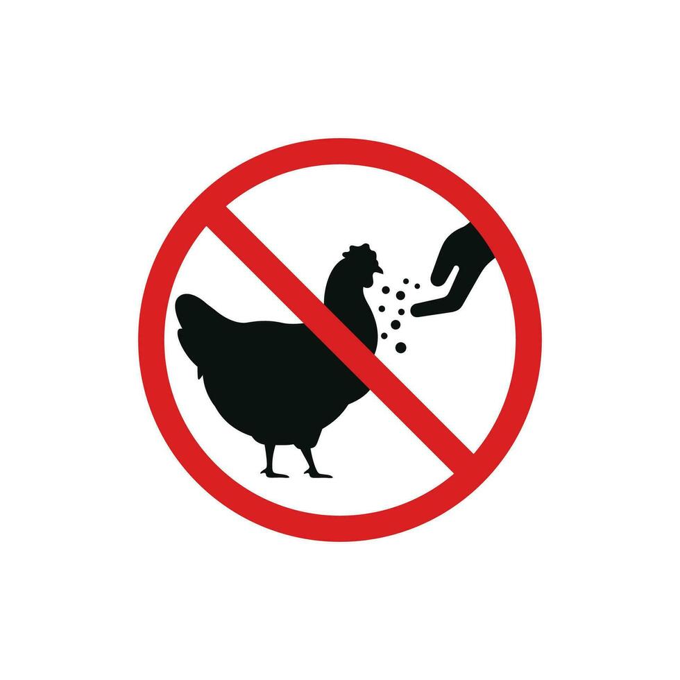 Doen niet voeden de kip icoon teken symbool geïsoleerd Aan wit achtergrond vector