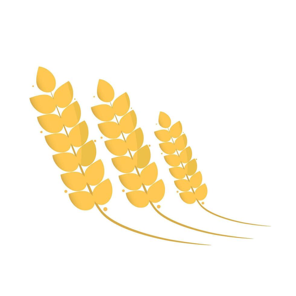 landbouw tarwe vector illustratie ontwerp sjabloon. elementen van tarwe korrel, tarwe oren, zaad of rogge, welvaart symbool