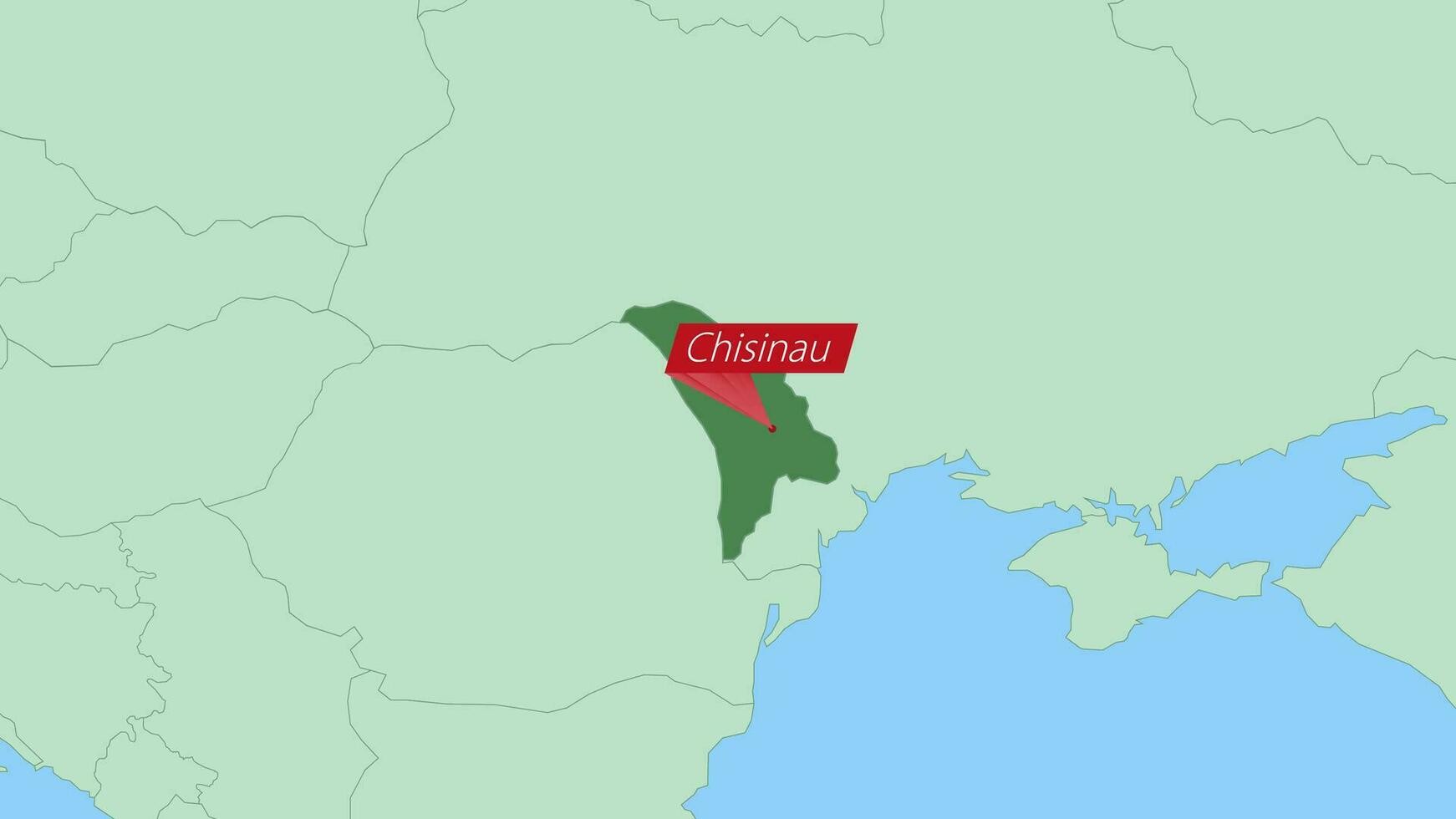 kaart van Moldavië met pin van land hoofdstad. vector