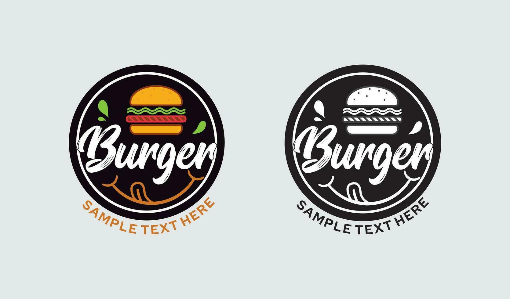 hamburger logo ontwerp vers smakelijk hamburger premie logo ontwerp vector illustratie